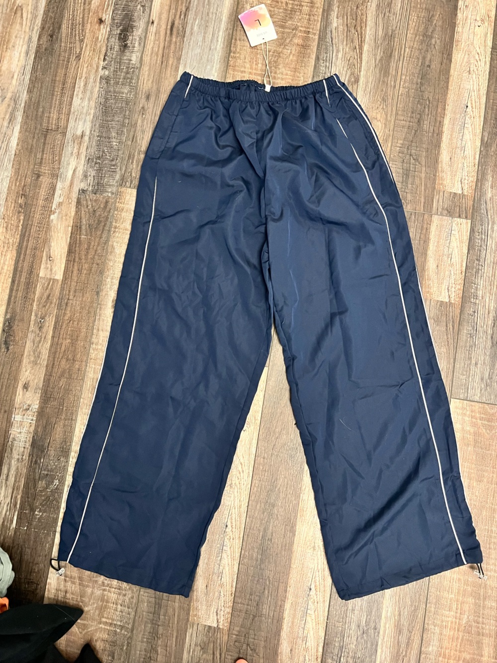 Women’s Navy Track Pants with Side Piping